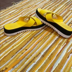 Yellow Platform Sandals